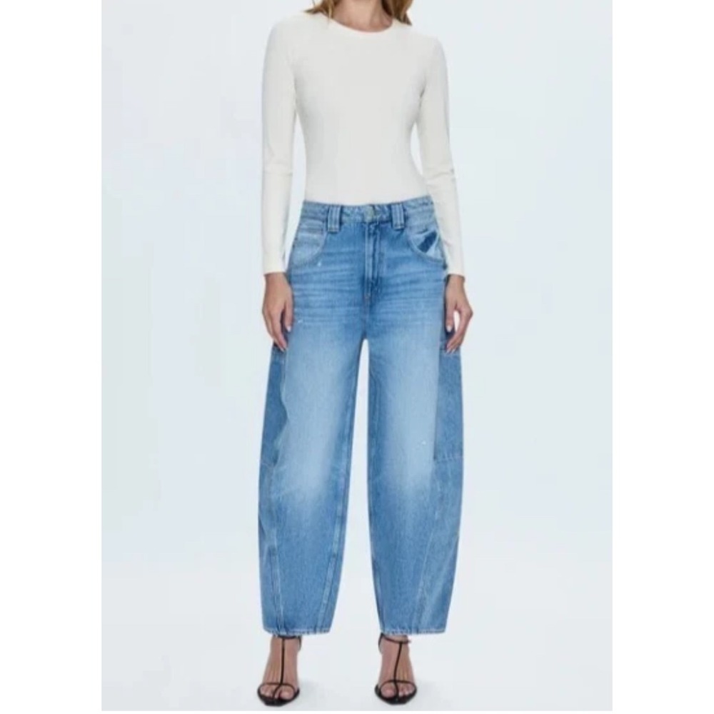 NWT PISTOLA Gio High Rise
Balloon Jean Size 27 Barrel Horseshoe‎ Latern